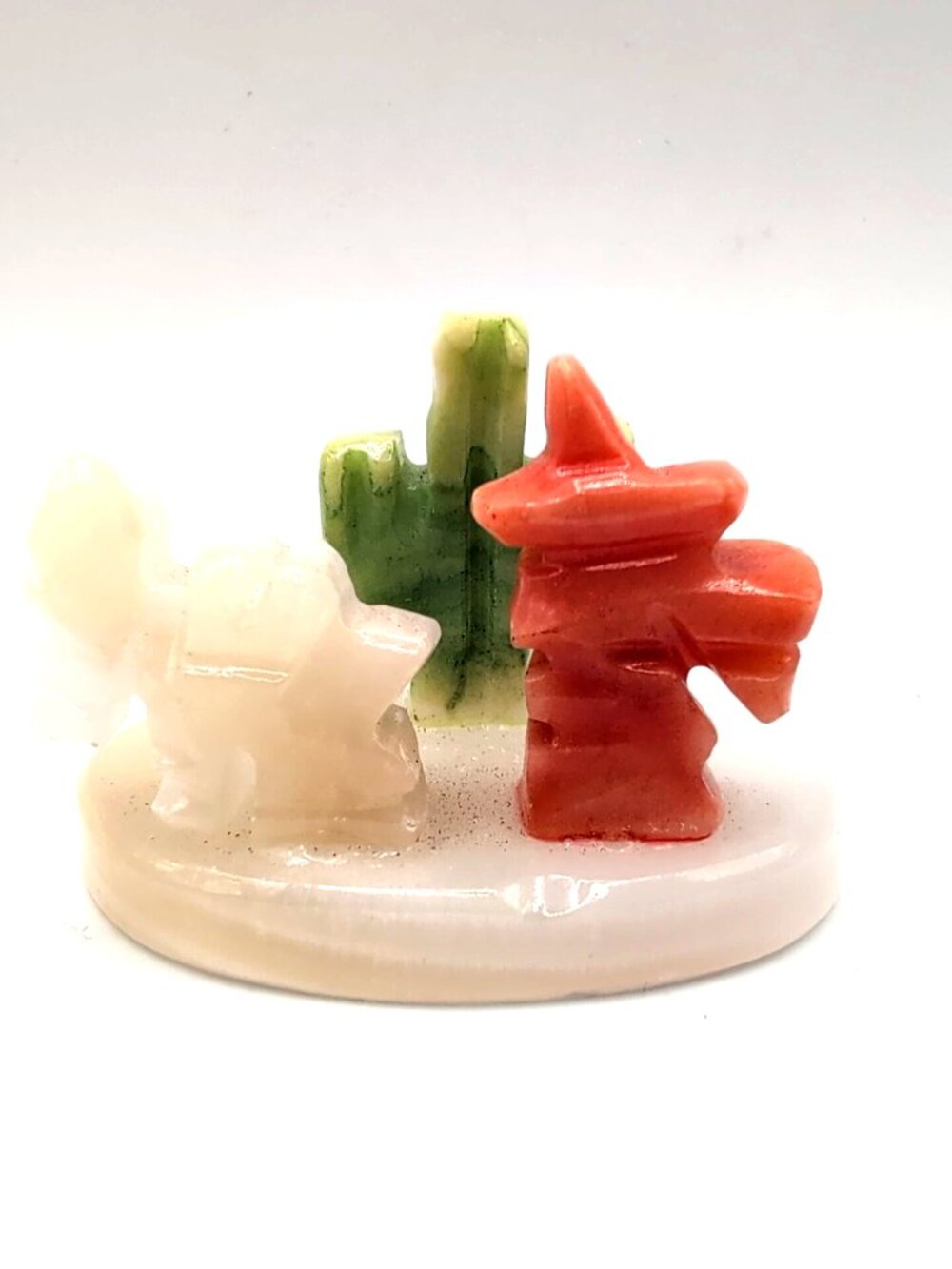 Vintage Mexican Handcarved Onyx Figurine 2.25 x 1.5" Southwestern VGC One "Chip"